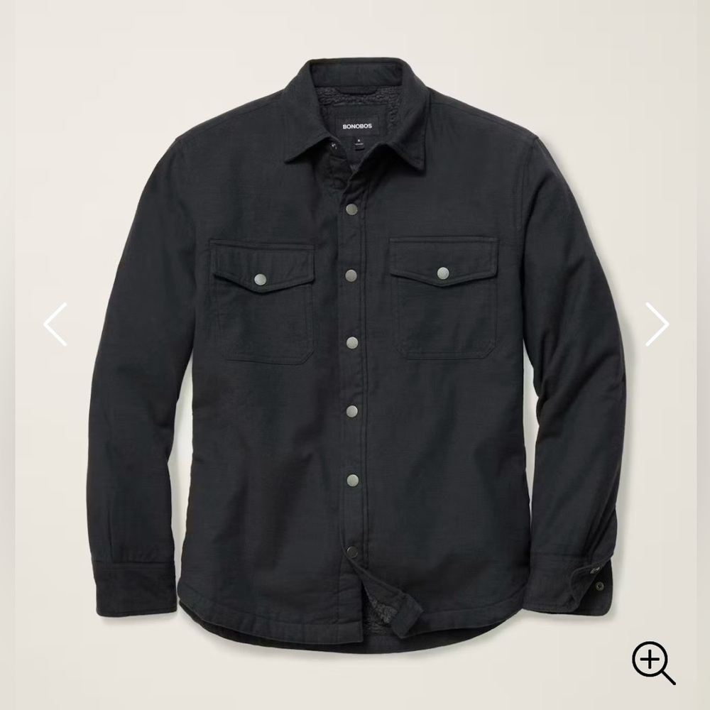 Bonobos teddy fleece lined shirt jacket